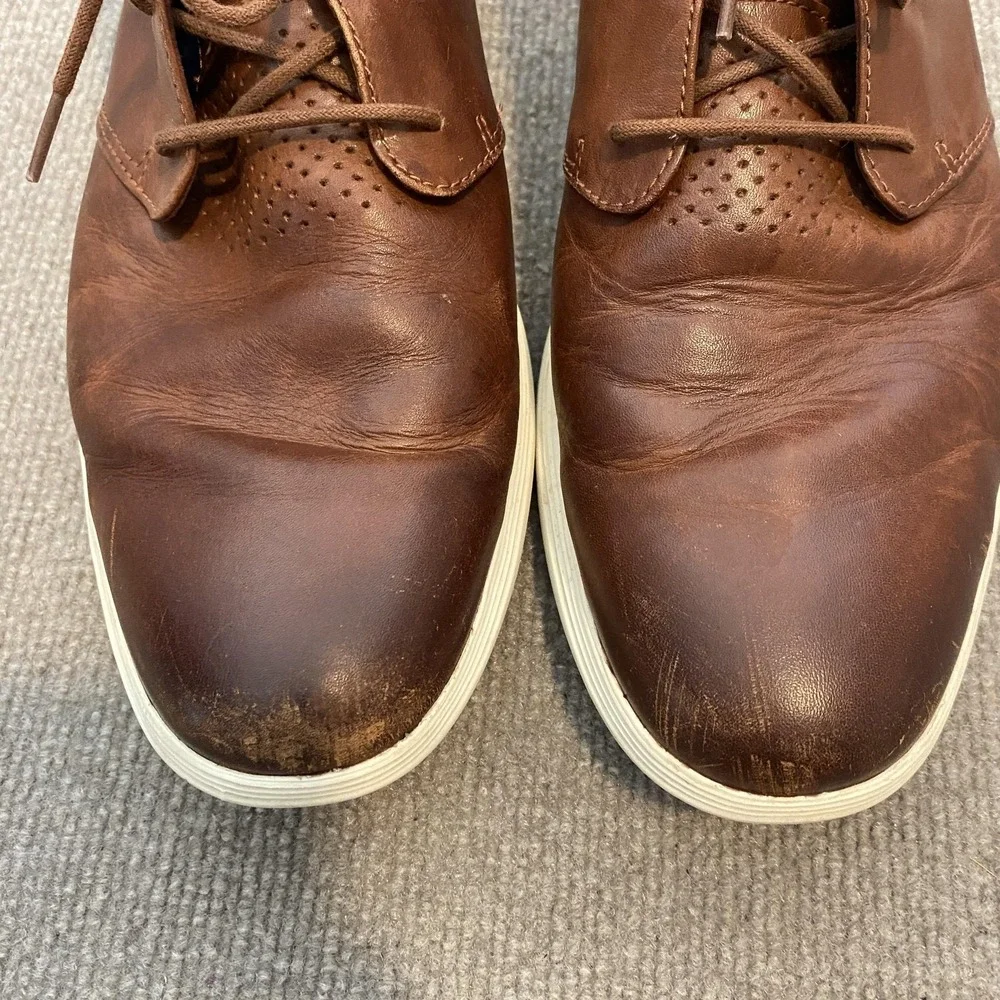 Cole Haan Boots Mens Size 13 M Brown Leather Chukka Ankle Lace Up Casual C29589